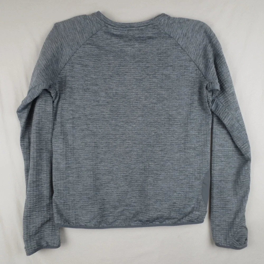 Nike Running Element Shirt Womens Med Gray Long Sleeve Training Running Outdoors